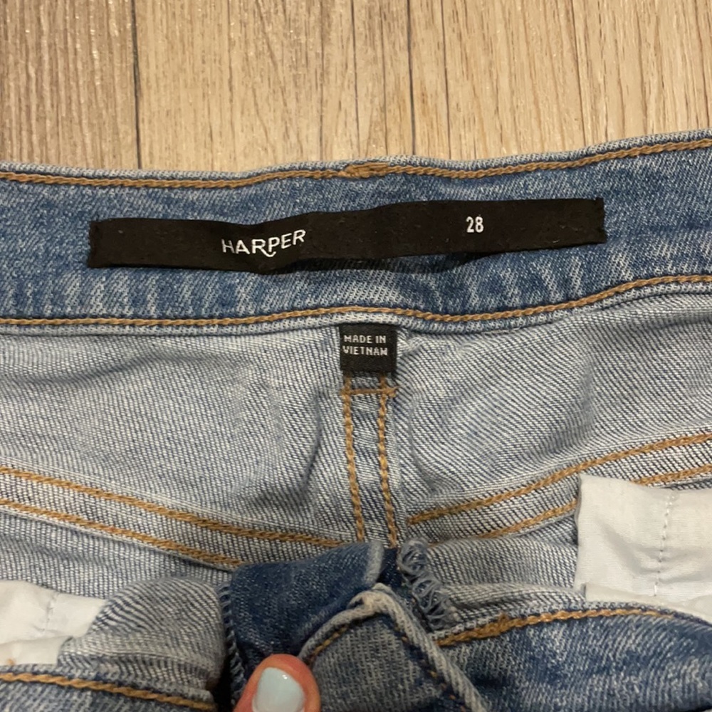 Harper Distressed Jean Shorts size 28 - Picture 2 of 6